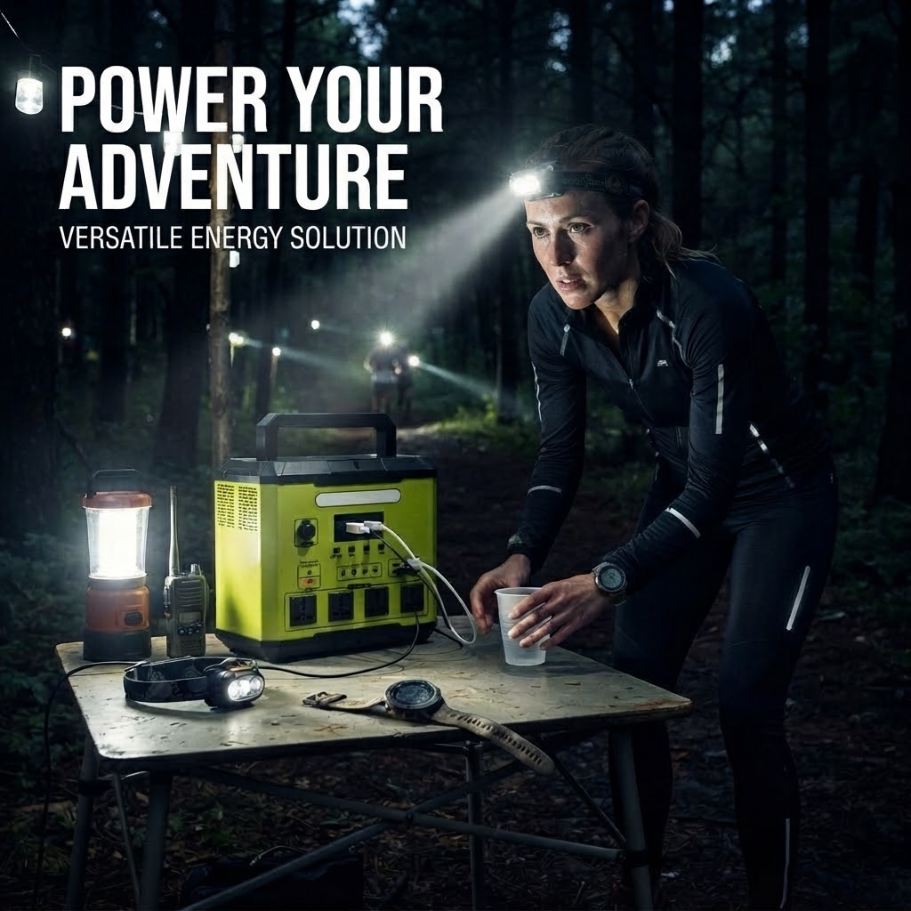 12.8V 86Ah Portable Solar Generator 1100W Pure Sine Wave 1100Wh Lithium Iron Phosphate Battery AC 110V/220V Home Backup Power Supply
