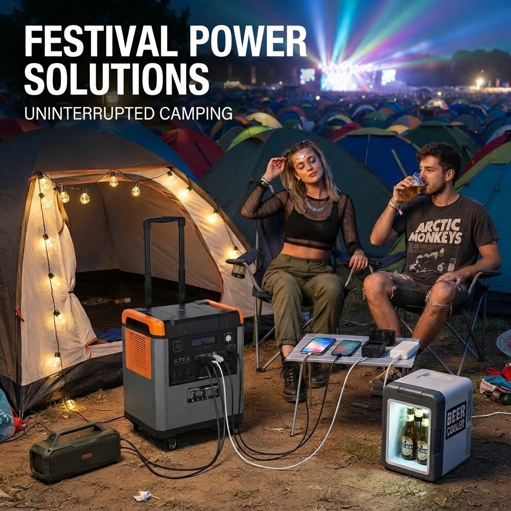 Large Capacity Wheeled Portable Energy Storage Power Station 5000W Pure Sine Wave QC3.0 Type-C 15W Wireless Charging For RV & Field Work