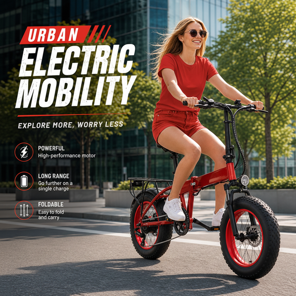 Foldable Aluminum Alloy Electric Bike 20x40 Fat Tire E Bicycle with 500W Motor for Urban Daily Commute Travel