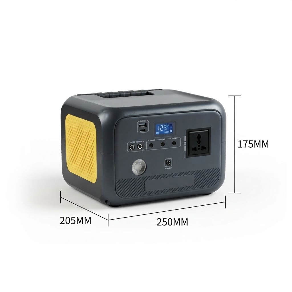 300W Portable Power Station 384Wh LiFePO4 Solar Generator with AC Outlet USB QC3.0 for Camping RV Emergency
