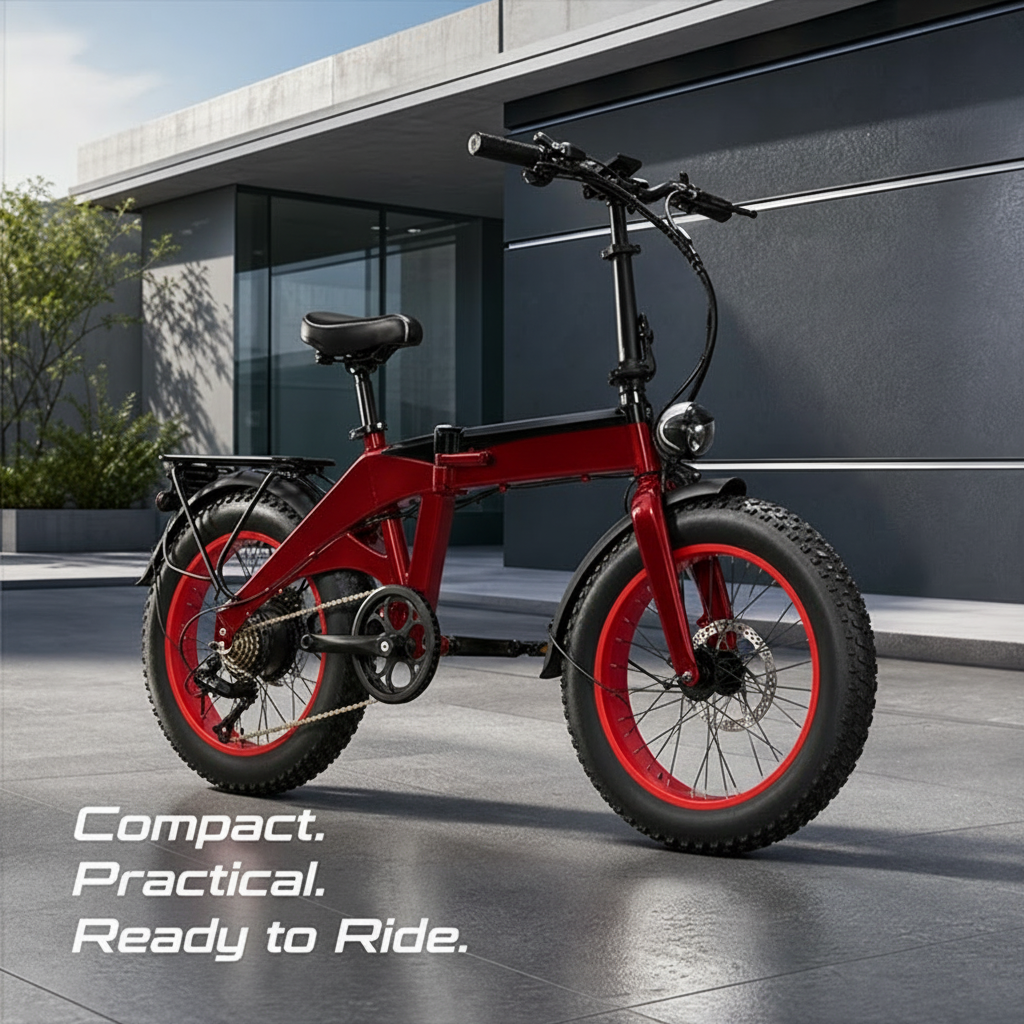 Foldable Aluminum Alloy Electric Bike 20x40 Fat Tire E Bicycle with 500W Motor for Urban Daily Commute Travel