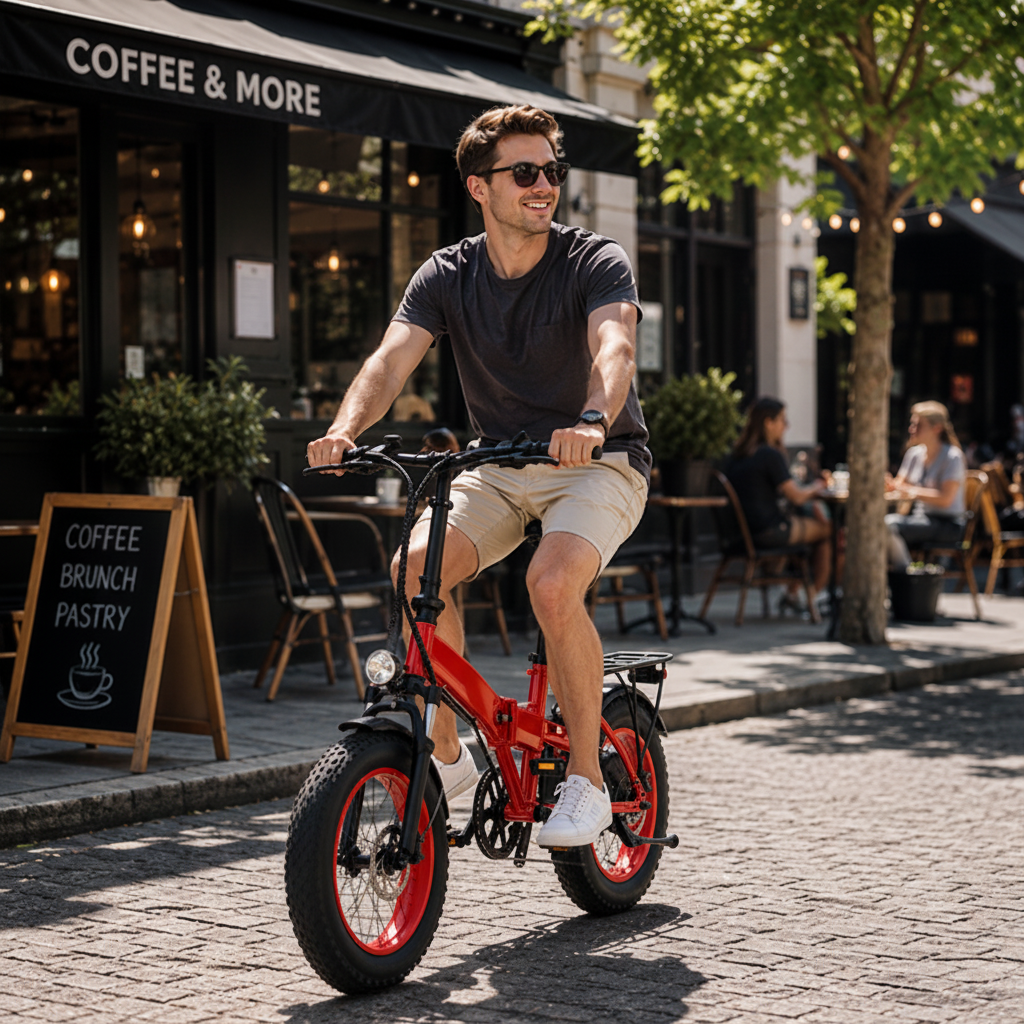 Foldable Aluminum Alloy Electric Bike 20x40 Fat Tire E Bicycle with 500W Motor for Urban Daily Commute Travel
